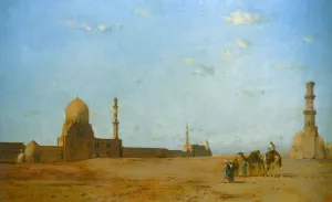 Les Tombeaux des Califes au Caire by Eugene Fromentin - Oil Painting Reproduction
