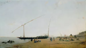 On the Nile, Near Philae by Eugene Fromentin Oil Painting