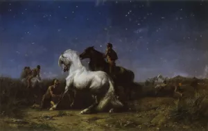 Voleurs De Nuit by Eugene Fromentin Oil Painting