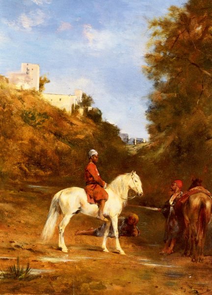 Main Product Photo of Watering The Horses Painting by Eugene Fromentin