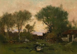 Abendstimmung by Eugene Galien-Laloue Oil Painting