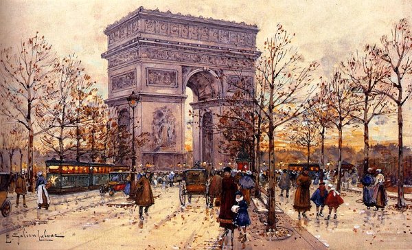 Main Product Photo of Arc de Triomphe     Painting by Eugene Galien-Laloue
