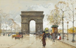 L'arc De Triomphe Oil painting by Eugene Galien-Laloue