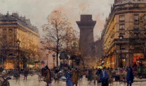 Les Grands Boulevards A Paris by Eugene Galien-Laloue - Oil Painting Reproduction