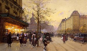 Place de la Republique by Eugene Galien-Laloue Oil Painting