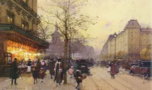 Place De La Republique, Paris painting by Eugene Galien-Laloue