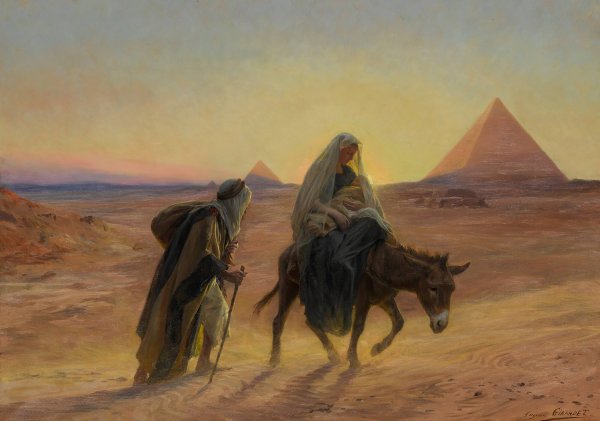 Main Product Photo of Flight Into Egypt Painting by Eugene Girardet