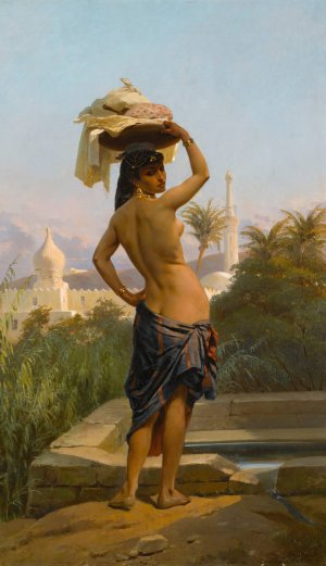 Jeune Lavandiere by Eugene Giraud Oil Painting