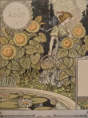 Aout by Eugene Grasset Oil Painting