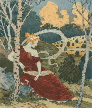 Dans Les Bois by Eugene Grasset Oil Painting