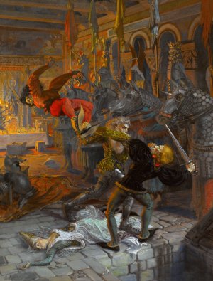 Eviradnus by Eugene Grasset Oil Painting