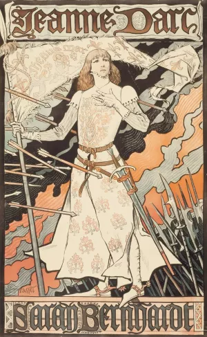 Jeanne d'Arc-Sarah Bernhardt by Eugene Grasset Oil Painting