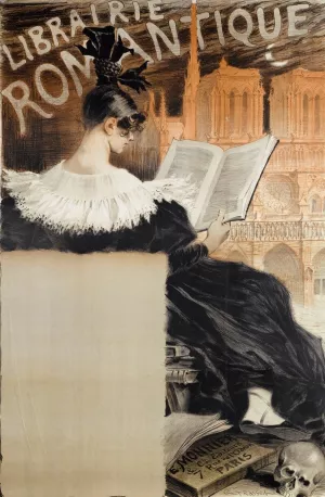 Librairie Romantique by Eugene Grasset Oil Painting