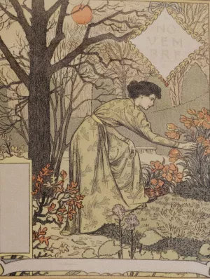 Novembre by Eugene Grasset Oil Painting