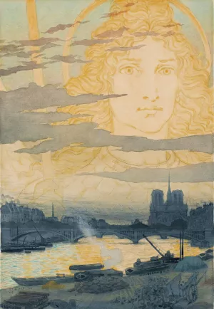 Sainte Genevieve Veillant Sur Paris by Eugene Grasset Oil Painting