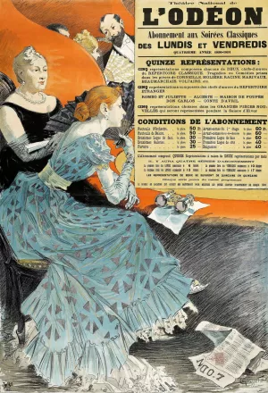 Theatre National De L'odeon by Eugene Grasset Oil Painting