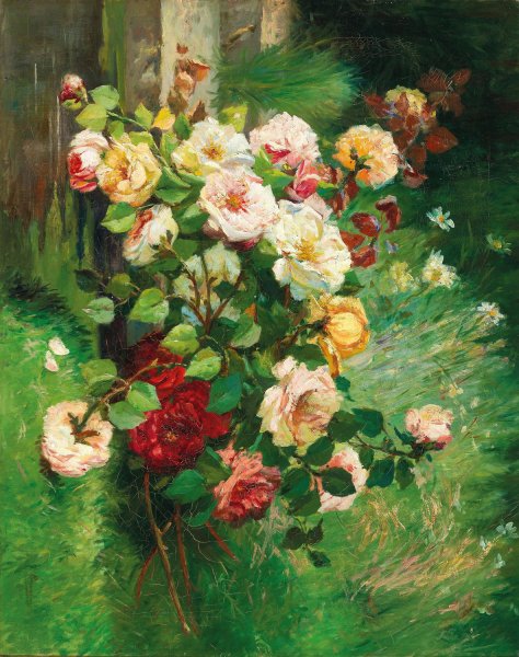 Main Product Photo of Roses Painting by Eugene Henri Cauchois