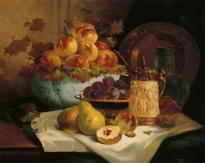 Still Life with Fruit by Eugene Henri Cauchois - Oil Painting Reproduction