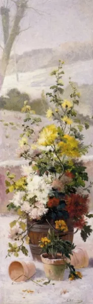 The Four Seasons: Winter by Eugene Henri Cauchois Oil Painting