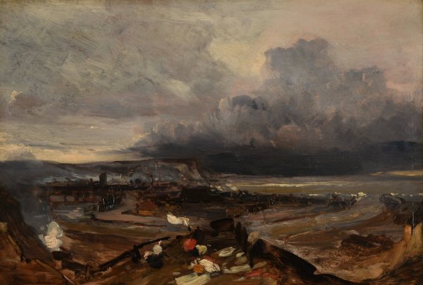 Main Product Photo of Le Port de Dieppe  Painting by Eugene Isabey