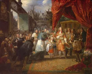 Louis XIV Entering Paris painting by Eugene Isabey