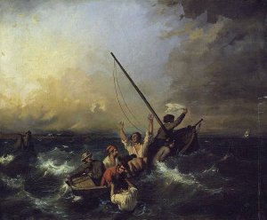 Shipwreck by Eugene Isabey Oil Painting