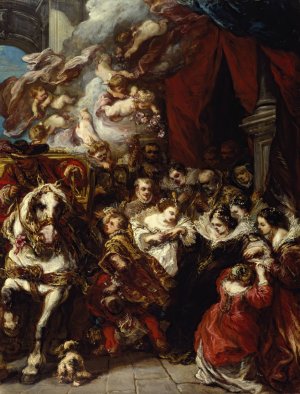 The Departure of Elisabeth of France for Spain by Eugene Isabey Oil Painting