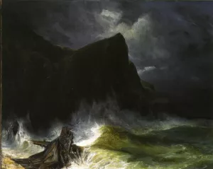 The Storm also known as Shipwreck by Eugene Isabey - Oil Painting Reproduction