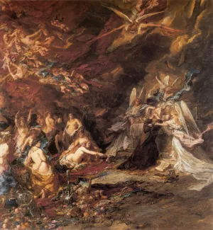The Temptation of St. Anthony by Eugene Isabey Oil Painting