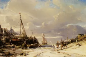 Un Porte en Bretagne painting by Eugene Isabey