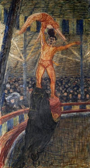 Circus Scene by Eugene Jansson Oil Painting