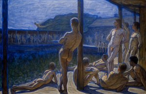 Naval Bathhouse by Eugene Jansson Oil Painting
