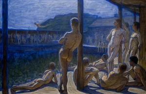 Naval Bathhouse Oil painting by Eugene Jansson