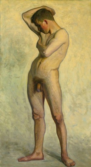 Nude Male by Eugene Jansson Oil Painting