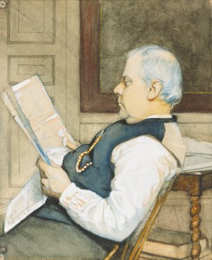 Portrait of the Artist's Father by Eugene Jansson Oil Painting