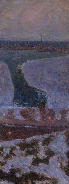 Riddarfjarden. A Stockholm by Eugene Jansson Oil Painting