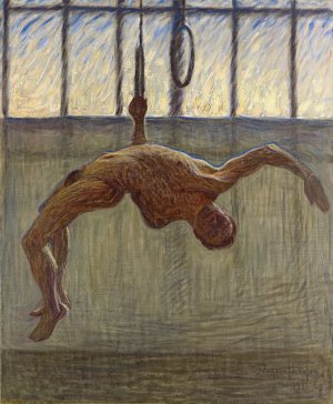 Ring gymnast I by Eugene Jansson Oil Painting