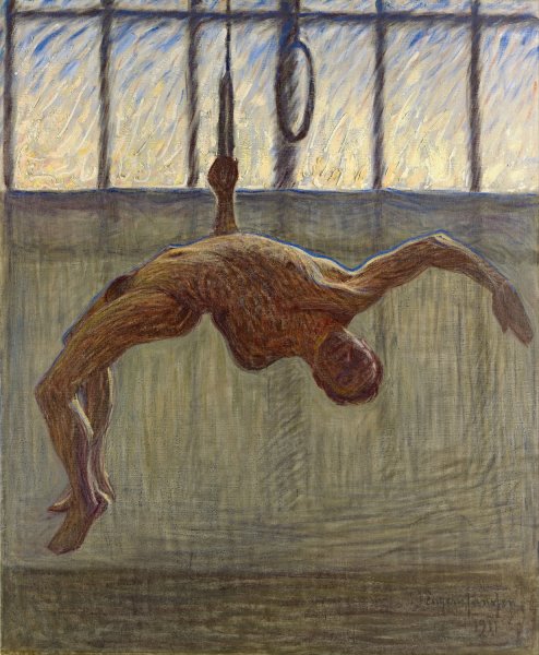 Ring gymnast I by Eugene Jansson - Hand-Painted Oil Painting Reproduction