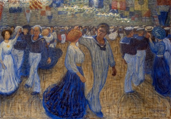 Sailor's Ball  by Eugene Jansson - Hand-Painted Oil Painting Reproduction