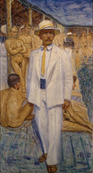 Selfportrait by Eugene Jansson Oil Painting