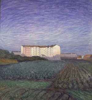 The Outskirts of the Town by Eugene Jansson Oil Painting