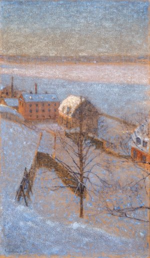 Winterscene, Stockholm by Eugene Jansson Oil Painting