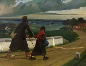 Blind Oil painting by Eugene Laermans
