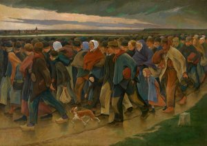 Last Eyesight by Eugene Laermans Oil Painting