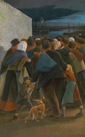 To the Harbour by Eugene Laermans Oil Painting