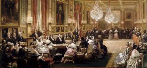Concert In The Gallerie Des Guise At Chateau D'eu by Eugene Lami Oil Painting