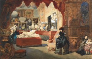 Interior of a Museum by Eugene Lami Oil Painting