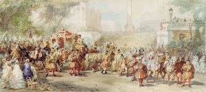 London, the State Opening of Parliament by Eugene Lami Oil Painting
