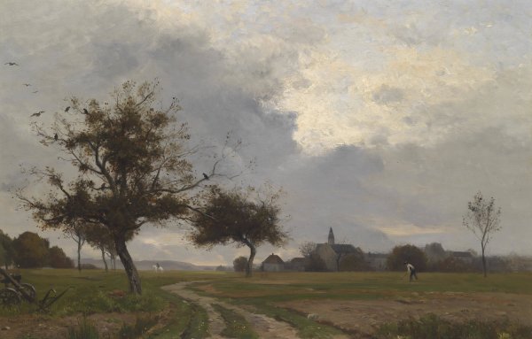 Auf dem Feld by Eugene Lavieille - Hand-Painted Oil Painting Reproduction
