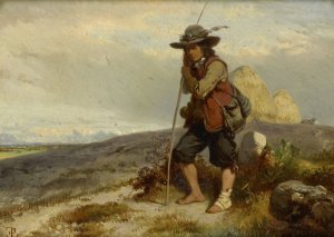 A Young Herdsman by Eugene Le Poittevin Oil Painting